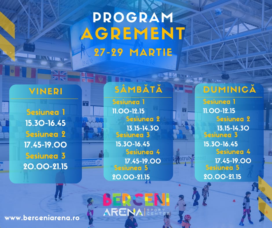 Program agrement perioada 27-29 martie
